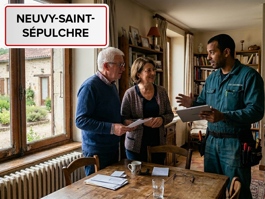 Installation de pompe à chaleur à Neuvy-Saint-Sépulchre (36230) dans l'Indre