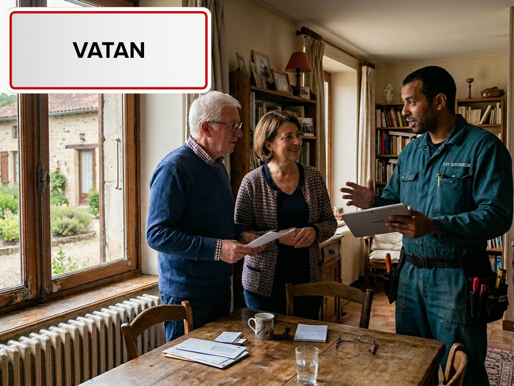 Installation de pompe à chaleur à Vatan (36150) dans l'Indre