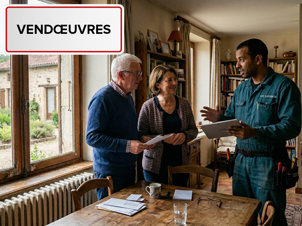 Installation de pompe à chaleur à Vendœuvres (36500) dans l'Indre